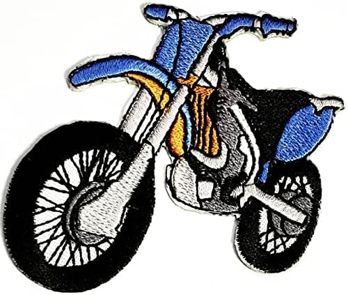 Kleenplus 3 бр. Мотоциклетни sew-на ивици с бродерия, мультяшные сини мотоциклетни спортни байкерские етикети с висока проходимост,