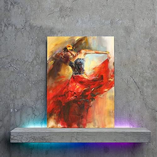Абстрактна Живопис Танцуваща Балерина Момиче Стенно Изкуство Маслена живопис 24x32 инча (60x80 см)