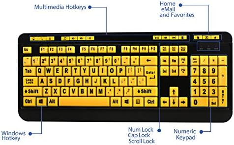Настолна клавиатура Adesso AKB-132UY EasyTouch 132 С Светящимся модел Едър шрифт