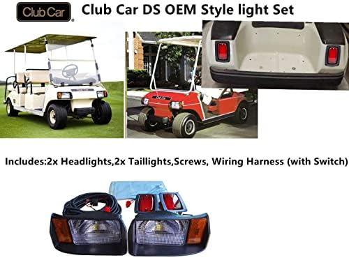 Dr.Acces Club Car DS light | светлина в стил ДС OEM за фарове (DS 1993 и по-горе) PN #101988002 101988001 (комплект фарове и задни светлини с кабели)