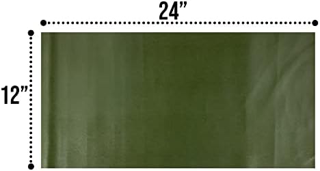 Склад на стоки за бродерия от кожата, Правоъгълник от кожата кактус (12 x 24 инча) за традиционните занаяти, екологично Чиста, устойчива веганская алтернатива - Nopal Green