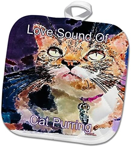 3D-Изображение на Любовта на звука Мурлыканья Котката ми На Истинска котка със снимка. - Кухненски ръкавици (phl-364033-1)