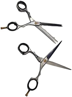 Комплект от 1 Ножица за подстригване на коса и 1 Ножица за изтъняване на коса от Неръждаема стомана