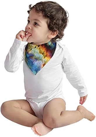 Augenstern Памучни Бебешки Лигавници Музикална Нота Space Star Детска Кърпа Лигавници За Никнене На Млечни Зъби Хранително-Вкусовата Лигавник