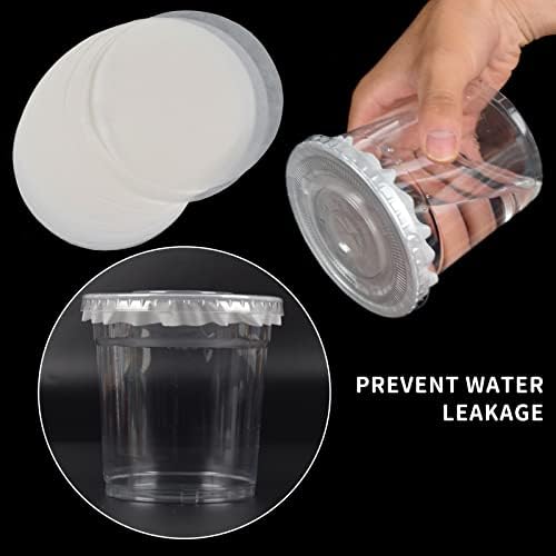 Kosotody [50 групи от по 18 унции] Прозрачни Пластмасови Чаши С Плоски капаци и соломинками, Чаши за Еднократна употреба