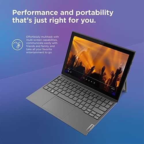 Лаптоп Lenovo Ideapad Duet 3i с 10,3-инчов сензорен екран FHD, Intel Celeron N4020, 4 GB оперативна памет, 64 GB eMMC, 5-Мегапикселова уеб камера, Графитово-сив, Windows 11, 32 GB USB флаш Snowbell