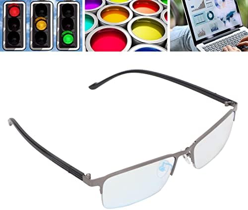 Ултра-леки Очила за Далтонизъм от Сребристо-Черен Сплав с Червено и Зелено покритие