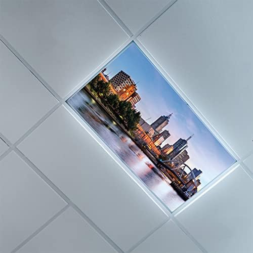 Луминесцентни осветителни тела за таван разпръскване панели-Градски фигура-Луминесцентни осветителни тела за по-хладно кабинет-Окачен таван от 2 x 4 метра, Люминес?
