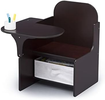 Delta Детско столче-маса в голям размер, с чекмедже за съхранение на Сертифицирани Greenguard Злато, тъмен шоколад