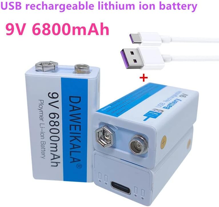 5 бр./лот 9 В USB акумулаторна литиево-йонна батерия 9 6800 mah подходящ за камера и други серии на електронни