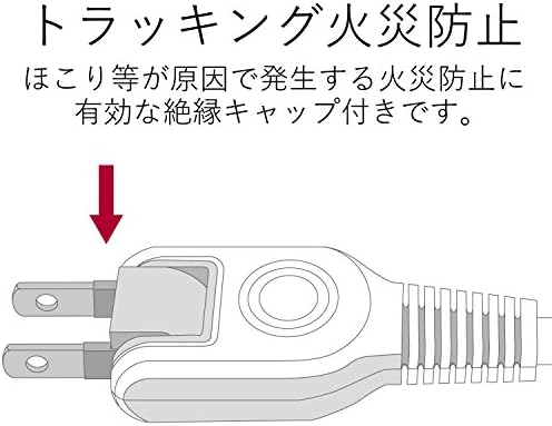 Удължител ELECOM flecc barra с пылезащитным затвор 4 контакта 2,0 м [Черен] T-NFL01-2420BK (внос от Япония)