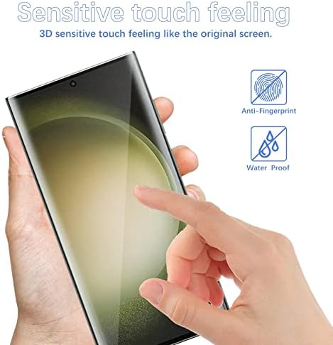 Защитно фолио Nixinioo 2 бр. за Sumsang Galaxy S23 Ultra, закалено стъкло 9H, 3D изогнутое, с пълно покритие, издръжлив, без мехурчета, технология за защита от пръстови отпечатъци, лес?