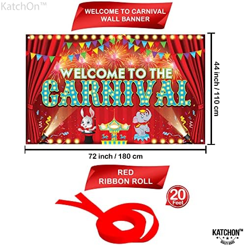Качон, Добре дошли на Кралят на Банер - сверхбольшой, 72x44 инча | Банер за карнавалните игри, Декорации за цирк