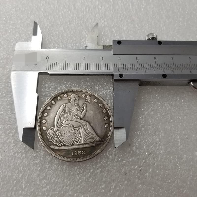 Старинни Занаяти 1838 Възпоменателна Монета От Мед Със Сребърно Покритие Стар Сребърен Долар Сребърен Кръг #2211