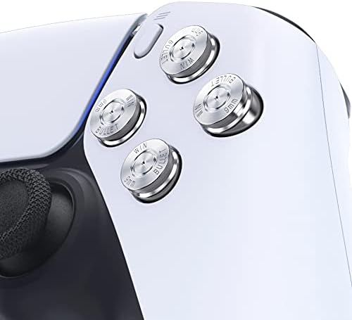 Екстремни Сребристо-Метални Бутони Dpad ABXY за контролер PS5, Потребителски Сменяеми Алуминиеви Бутони за действие и клавишите за посока, за да контролер PS5 - Контролер