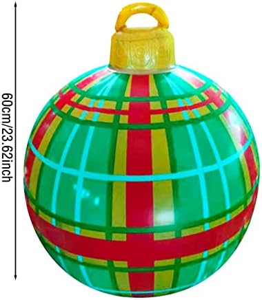 Открит Коледен Украсени с Надуваем Балон, 23,6-инчов PVC Гигантски Коледен Надуваем Балон, Коледни Надуваеми Балони, Украси за Коледната Елха, Perfekt-Игрален Градина, Нач