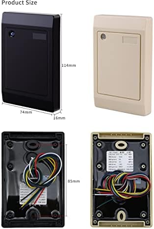 Водоустойчив Четец на карти за контрол на достъп NFC 125 khz 13,56 Mhz Wiegand 26/34 Swipe Карта Четец за контрол на достъпа (13,56 Mhz черен)