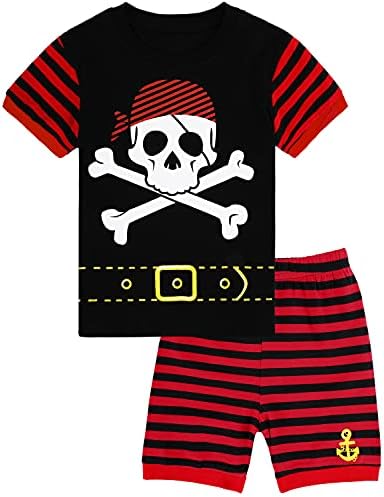 Пижамные Комплекти A & J DESIGN за бебета и деца, Памук, Пижама с къс ръкав от 2 теми