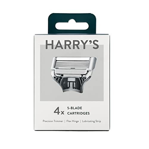 Ножчета за бръснене Harry ' s (1 опаковка от 4 броя) в солидна окачена непромокаеми пътната калъф
