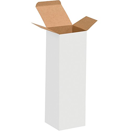 Картонени кутии за сгъване на горната част на опаковката с обратна подверткой, 3 x 3 x 10, бяла (опаковка от 250 броя)
