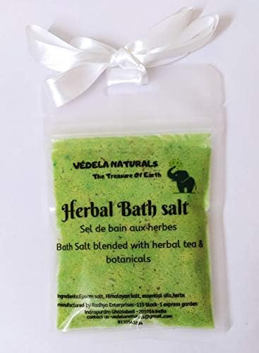 VÉDELA Naturals - Сол за вана | Билкова сол за вана | В комбинация с билков чай и растителни компоненти | ръчно изработени