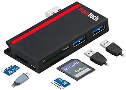 Navitech 2 в 1 Лаптоп /таблет USB 3.0/2.0 Адаптер-hub /Вход Micro USB устройство за четене на карти SD/Micro SD слот, съвместим