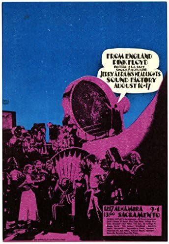 Рекламна билборд Пинк Флойд Original Sound Factory Сакраменто 1968 AoR 3.19 Безупречно