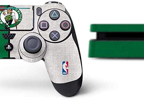 Игри кожата Skinit Decal е Съвместим с PS4 Тънък Пакет - Официално Лицензиран дизайн на платното на НБА Бостън Селтикс