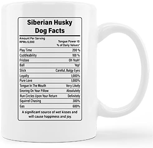 Факти за Кучето Кунлиса Сибирското Хъски Керамична Чаша-11 грама Кафеена Чаша за Чай С Мляко, Забавна Чаша За кучета Хъски, Подаръци За Любителите на Кучета, Майка Хъ