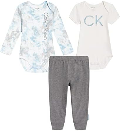 Комплект Боди-панталони Calvin Klein за новородени момчета от 3 теми