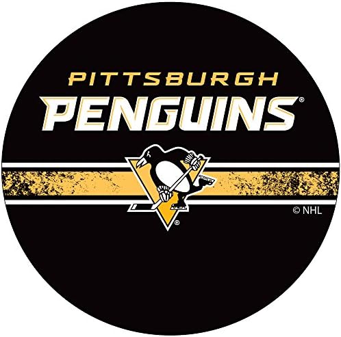 Търговска марка Gameroom NHL Pittsburgh Penguins Отточна тръба на шарнирна връзка Бар стол с Облегалка