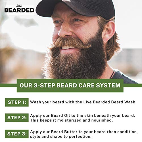 Live Bearded: Масло за оформяне на брада - Американско - Премиум-Грижа за брада и кожата с масло от жожоба - 1