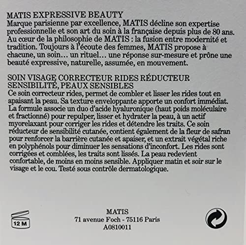 MATIS PARIS Response Деликатен Сенси - годишна Възраст | За корекция на бръчки, намалява чувствителността на кожата с анти-ейдж крем за нежната кожа #A0810011