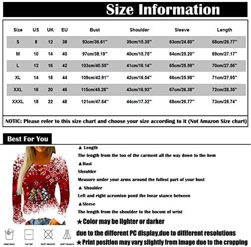 Дамски Коледни Блузи С V-образно деколте, Ежедневни Тениски с Къс ръкав, Удобна Свободни Тениски С Принтом, Топ, Грозни Блузи