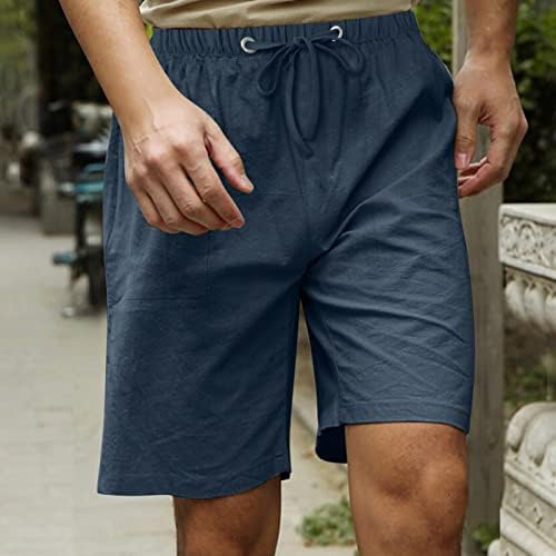IJKEID Мъжки Ежедневни Панталони Летни Обикновена Плажни къси Панталони С Колан на съвсем малък Къси Панталони