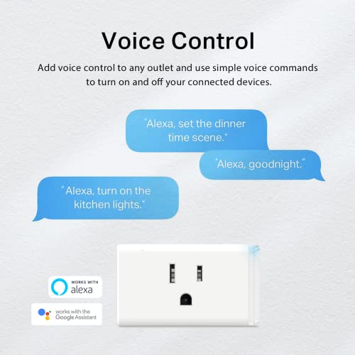 Kasa Smart Plug HS103P2, Изход Wi-Fi за умен дом, работи с Алекса, Echo, Google Home и IFTTT, Концентратор не се изисква,