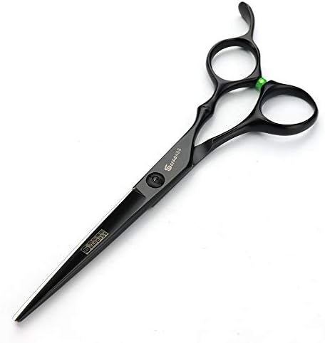Професионални ножици за оформяне на косата и комплект Ножици за Филировки на косата - Черен - Неръждаема Стомана