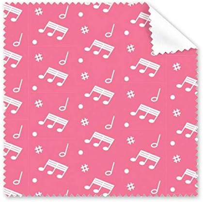 Диагонал Музикални Ноти Розова Кърпа За Почистване на Екрана на Телефона за Пречистване на Точки 5шт