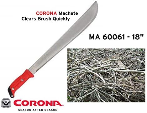 Мачете Corona Tools MA 60061 с ергономична дръжка, 18 Инча, Сребрист