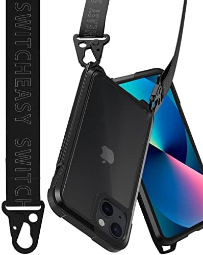 Здрав SWITCHEASY калъф за iPhone 13 с каишка - Odyssey, защита от падане на военен проба САЩ, чанта за носене през