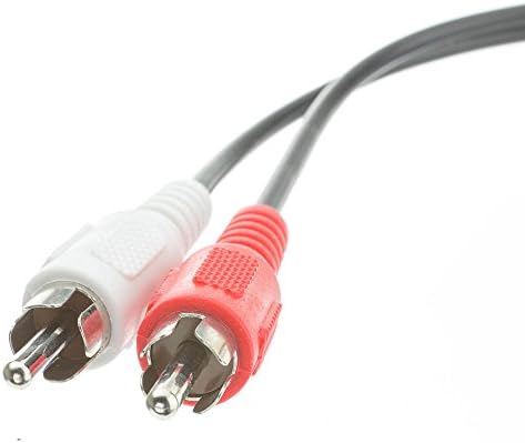 3.5 мм кабел-адаптер за стерео звук с два конектори RCA, 3,5 мм plug-щепсел с два конектори RCA (червено