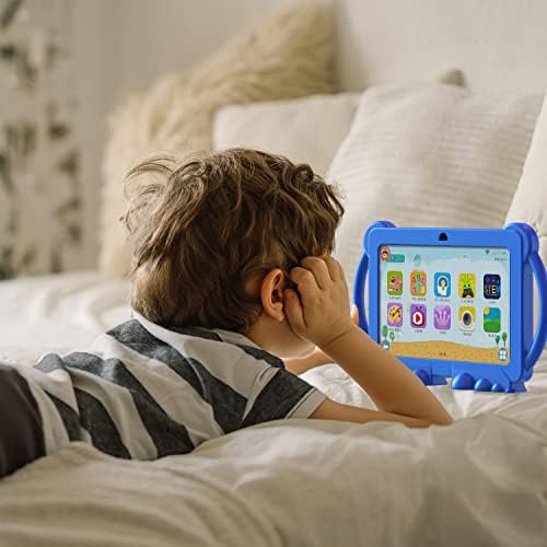 Детски таблет NORTH BISON, 7-инчов таблет на Андроид 11.0 за деца, Детски таблет с капацитет 3 GB 32 GB Bluetooth, WiFi, XOXO, Родителски контрол, Двойна камера, устойчив на удари калъф, Об