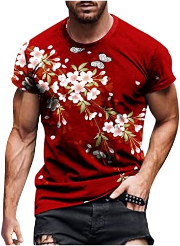 Мъжки Хипстерская Риза в стил Хип-Хоп, Дрипави през Цялата Подгъва, Розова Тениска с Цветен Модел, по-дълги Тениска