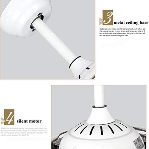 Плафониери OMOONS Вентилатори с Лампа Модерен Минималистичен Невидим Вентилатор на Тавана, с Отделна Лампа С Метална Преобразуването