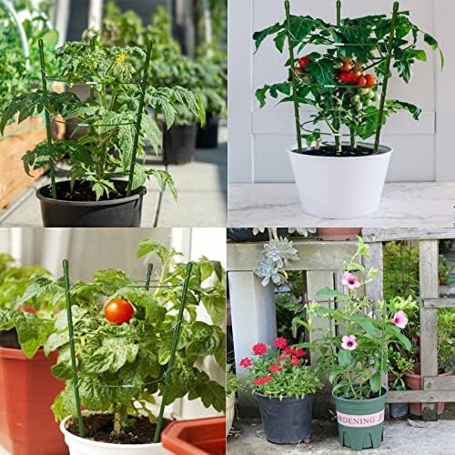 Поставка за растенията, Клетки за домати за градината, 4 опаковки 18-инчови колове за домати, Колове за Увивни растения,