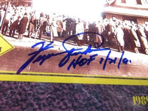 Фърги Дженкинс Подписа Списание Autograph 1989 Chicago Cubs Годишник на JSA AH04489 - Списания MLB с Автограф