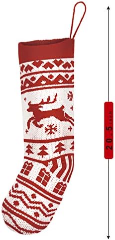 JOYIN 6 Опаковки Трикотажни Коледни Чорапи, Елен/Коледно Дърво/Снежинка/Снежен човек, Възли Чулочные Декорация за