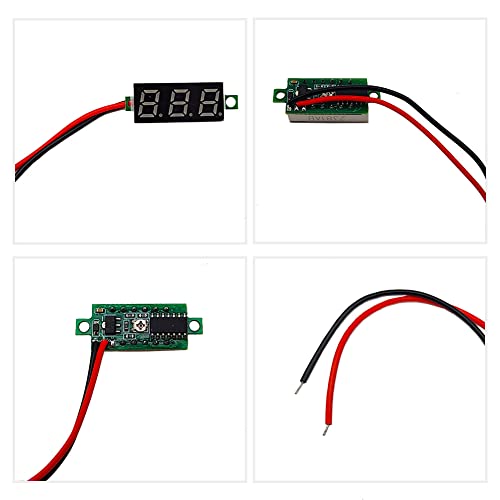 Haldzemo 0,28-Инчов две метални Измерване на напрежение Micro LED Цифров Клиенти Волтметър (Многоцветен, 8 опаковки)