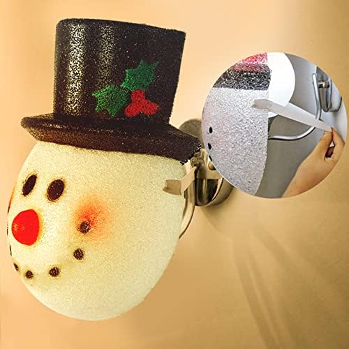 MorTime Комплект от 2 Коледни Абажуров под формата на Снежен човек за Коридор, монтиран на стената Лампа, Украсата Отвън,