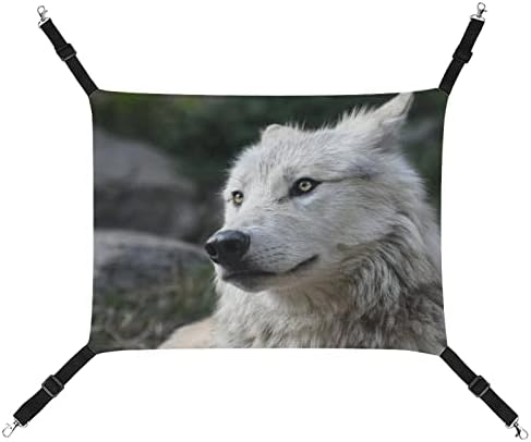 Хамак за домашни любимци White Wolf Sleeping Cat Bed с Регулируеми Каишки и Метални Куки 16,9 x 13